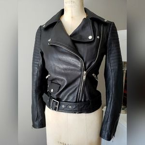 Black leather jacket